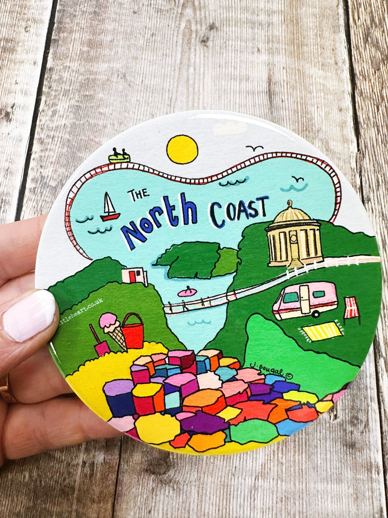 The North Coast Round Ceramic Coaster