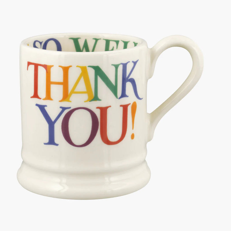 Emma Bridgewater Rainbow Toast Thank You Half Pint Mug