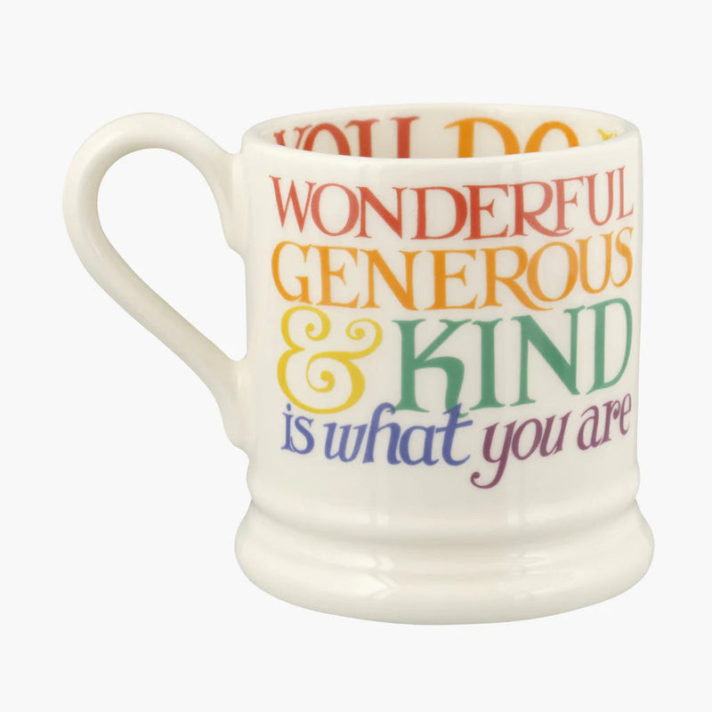 Emma Bridgewater Rainbow Toast Thank You Half Pint Mug