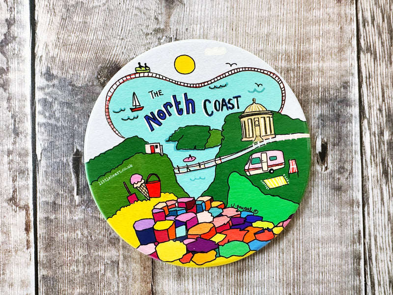 The North Coast Round Ceramic Coaster