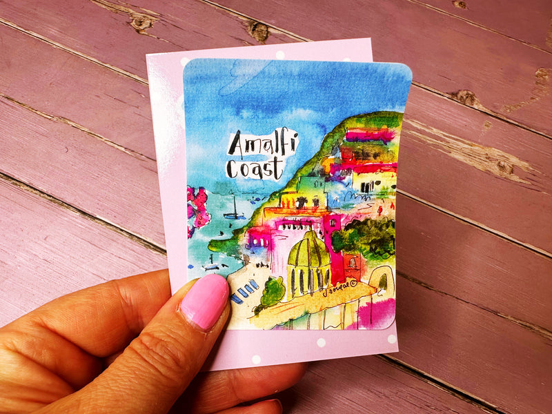 Amalfi Coast Cute Little City Permanent Splashproof Sticker