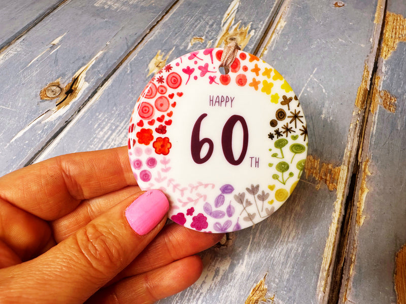 60 years Floral Ceramic Circle