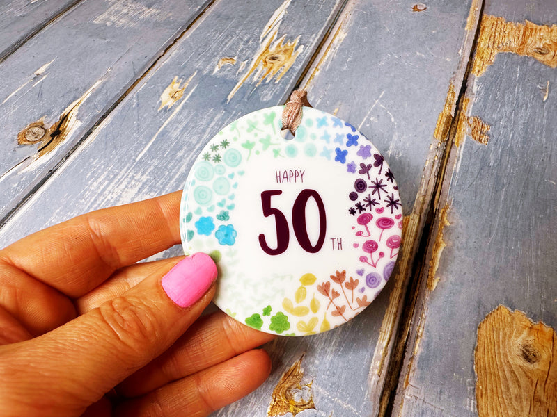 50 years Floral Ceramic Circle