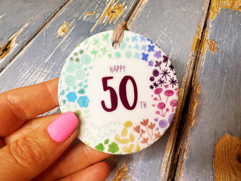 50 years Floral Ceramic Circle