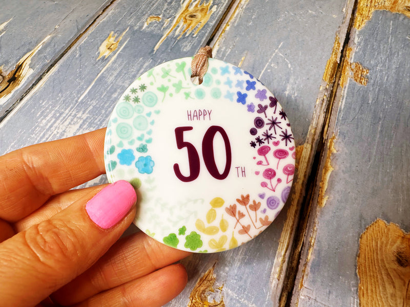 50 years Floral Ceramic Circle