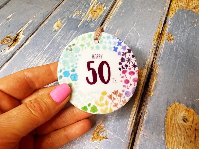 50 years Floral Ceramic Circle