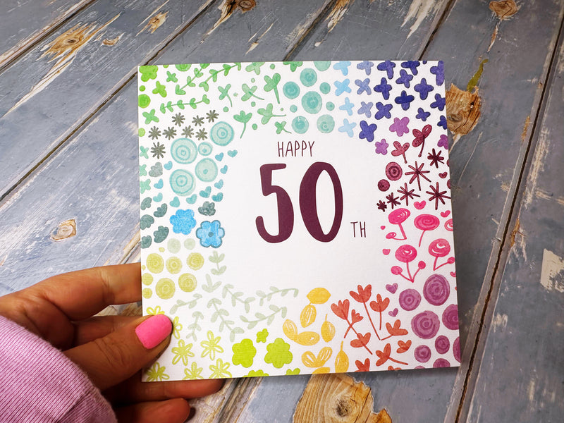 Happy 50th Birthday Card - Personalised