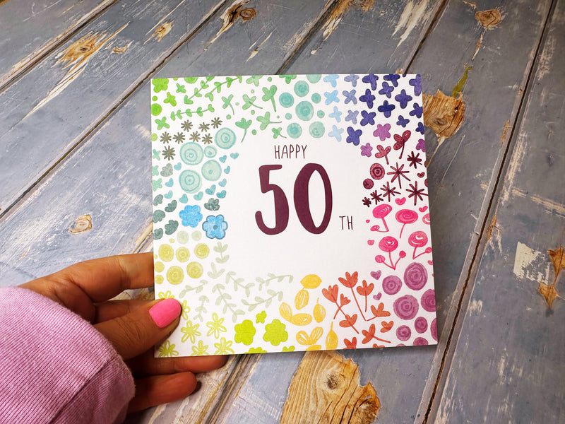 Happy 50th Birthday Card - Personalised