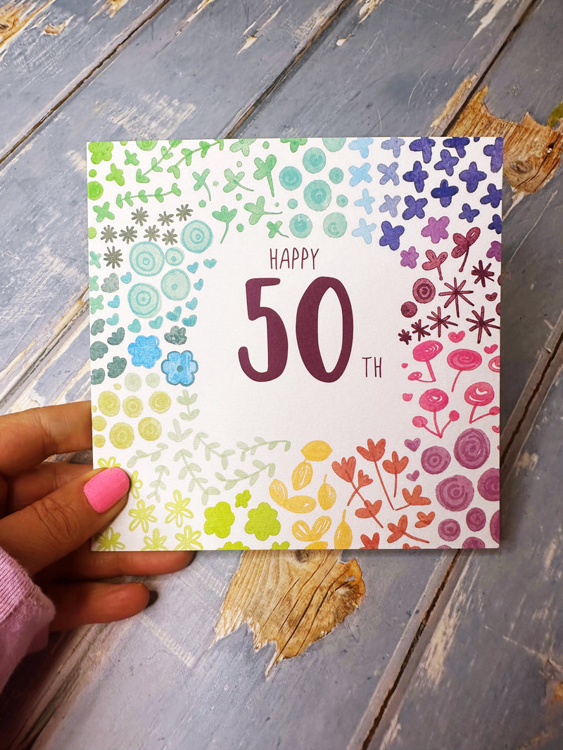 Happy 50th Birthday Card - Personalised