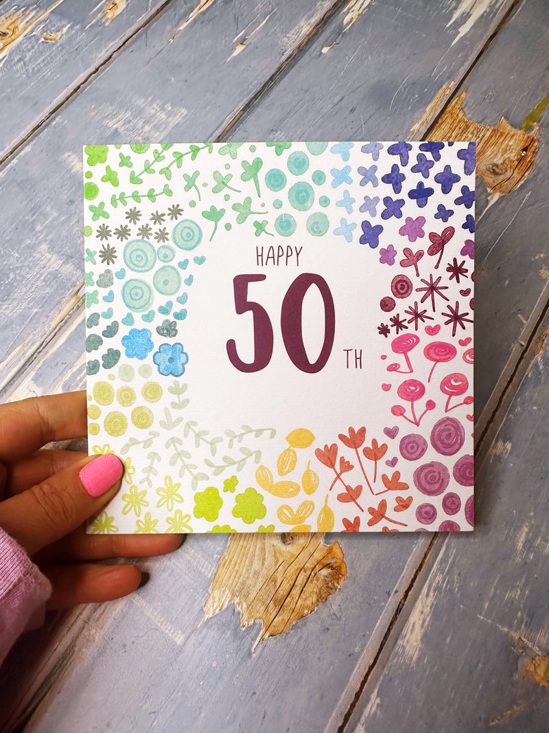 Happy 50th Birthday Card - Personalised