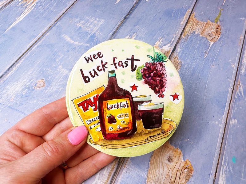 Wee Buckfast Ceramic Coaster