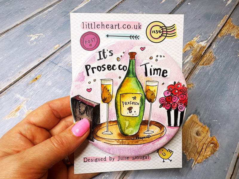 Prosecco Time Ceramic Coaster