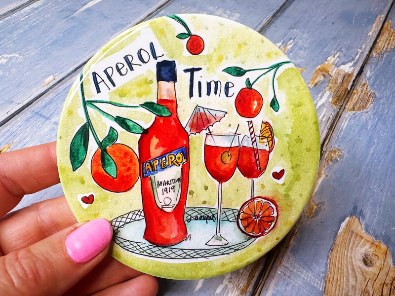 Aperol Spritz Time Ceramic Coaster