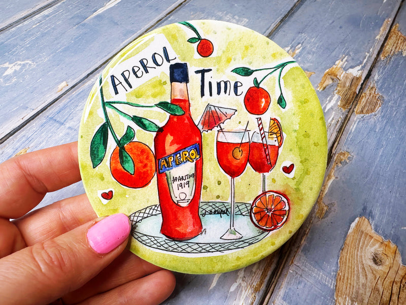 Aperol Spritz Time Ceramic Coaster