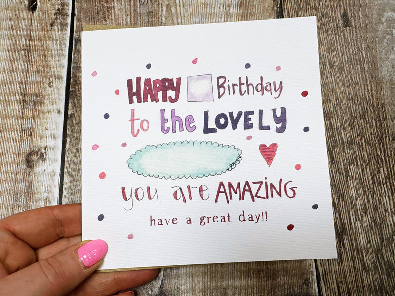 Happy Birthday to the Lovely Card