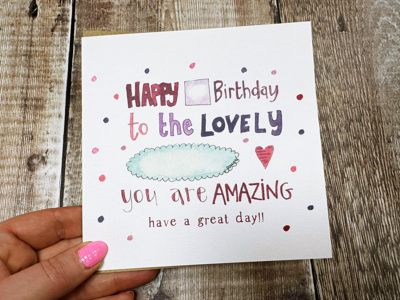 Happy Birthday to the Lovely Card