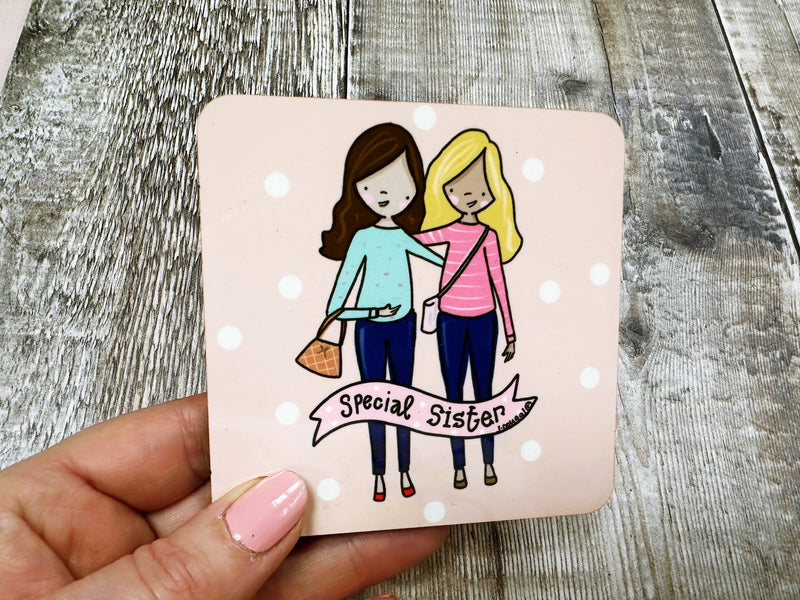 Special Sister Square Melamine Coaster