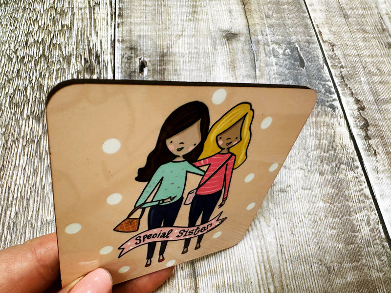 Special Sister Square Melamine Coaster