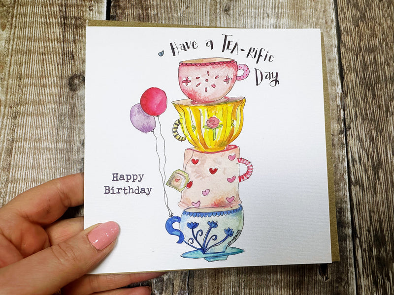 Have a Tea-riffic Day Birthday Card