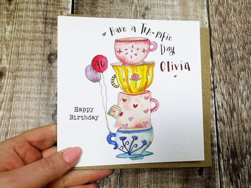 Have a Tea-riffic Day Birthday Card