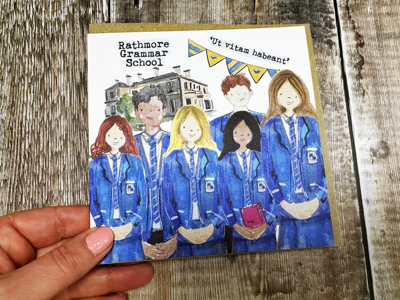 Secondary School Square Greeting Card