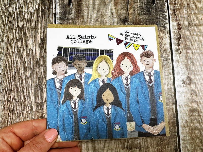 Secondary School Square Greeting Card