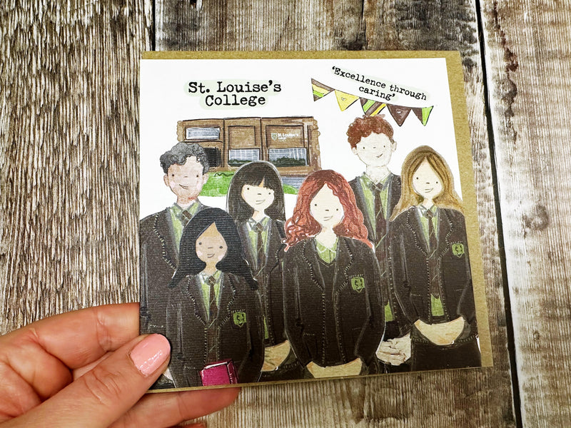 Secondary School Square Greeting Card