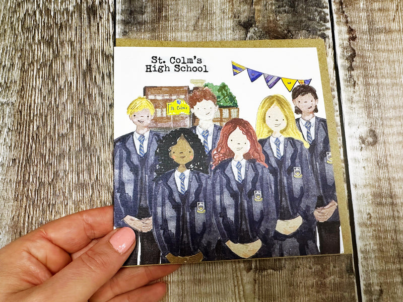 Secondary School Square Greeting Card