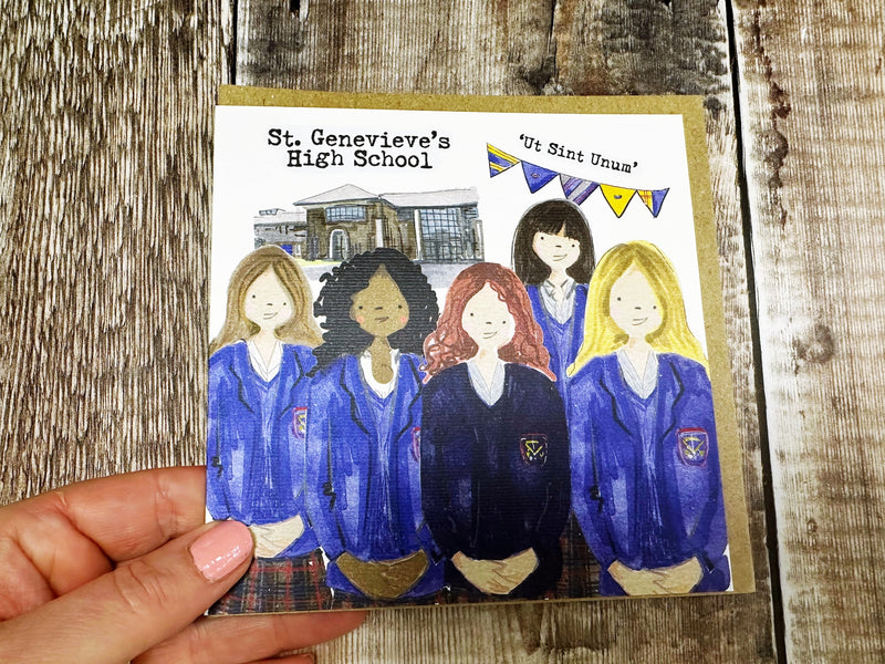 Secondary School Square Greeting Card