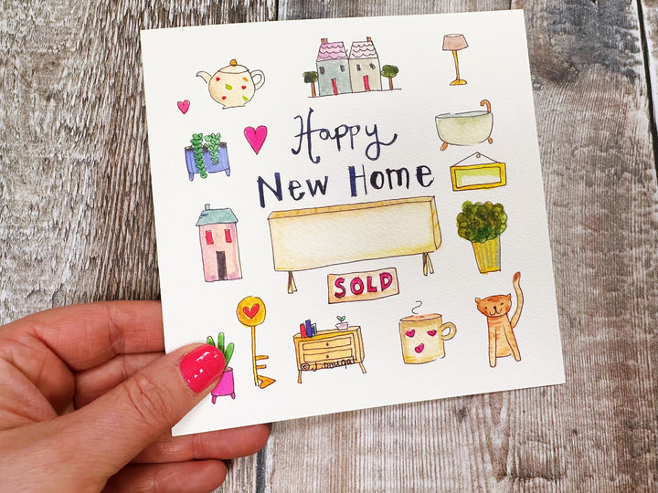 Lovely New Home Personalised Card