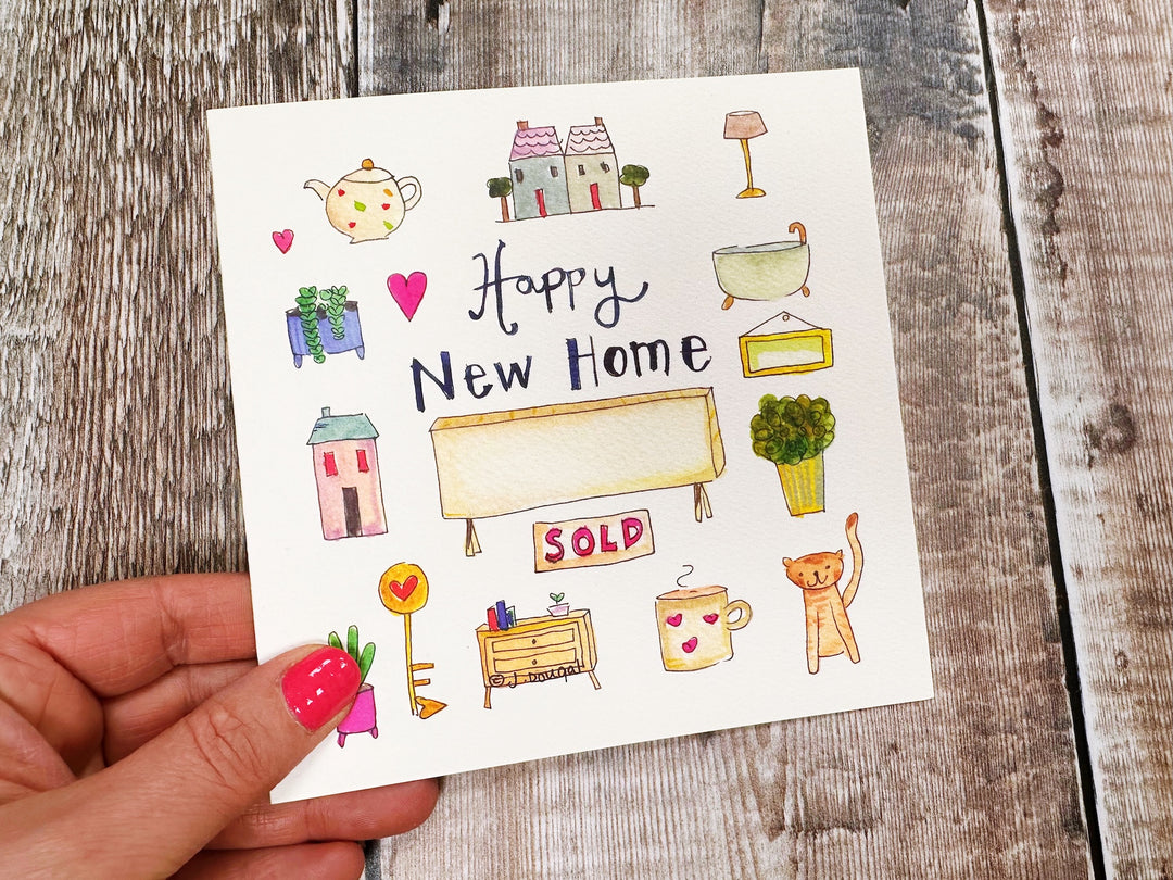 Lovely New Home Personalised Card