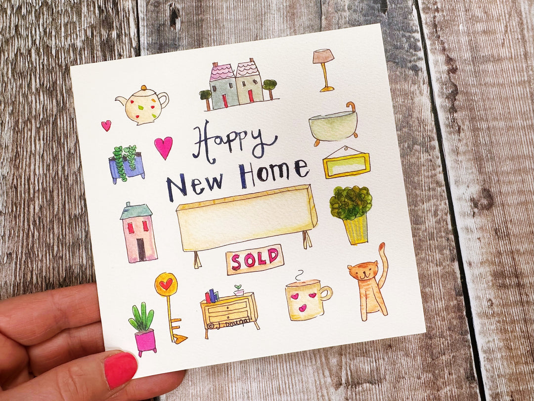 Lovely New Home Personalised Card