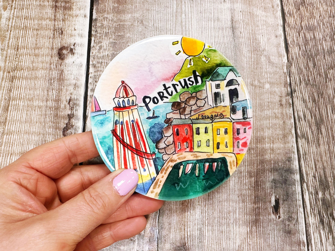 Portrush Northern Ireland Ceramic Coaster New