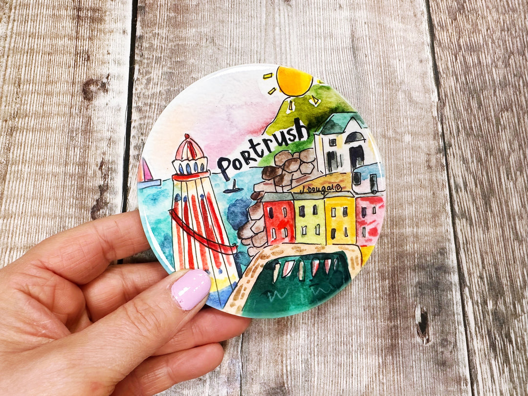 Portrush Northern Ireland Ceramic Coaster New