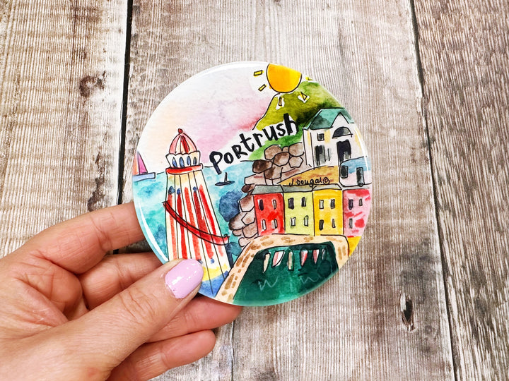 Portrush Northern Ireland Ceramic Coaster New