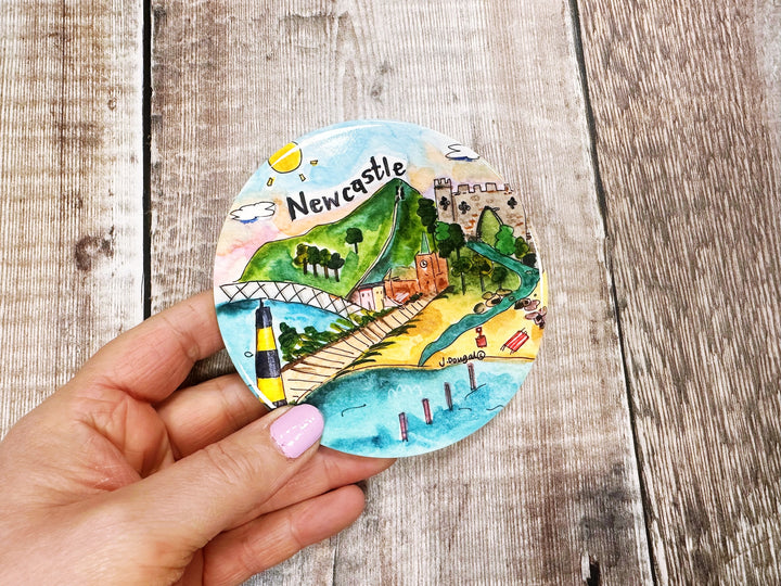 Newcastle Northern Ireland Ceramic Coaster New
