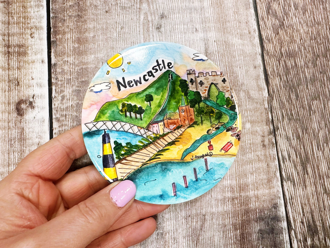 Newcastle Northern Ireland Ceramic Coaster New