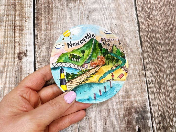 Newcastle Northern Ireland Ceramic Coaster New