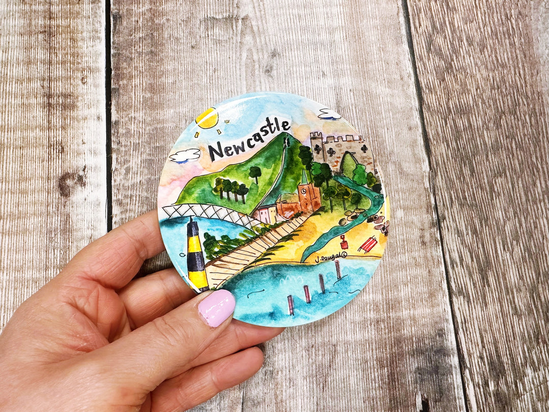 Newcastle Northern Ireland Ceramic Coaster New