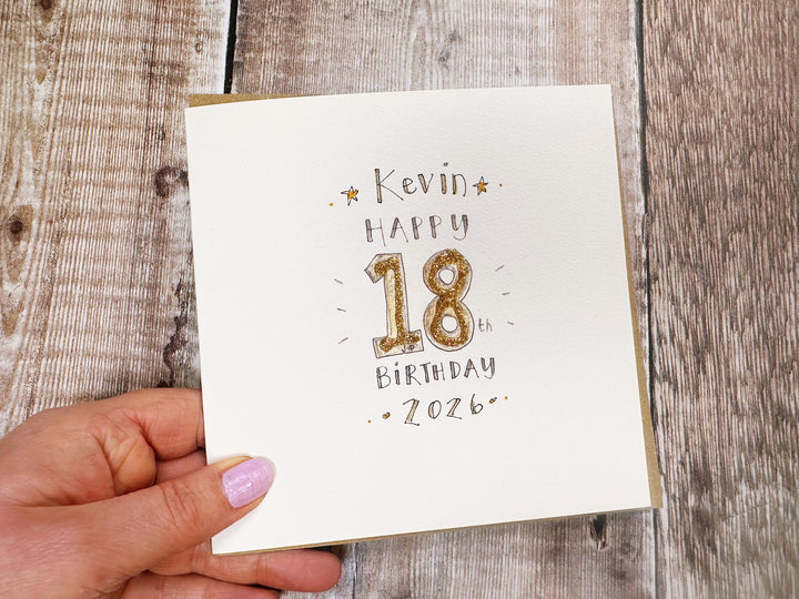 Happy 18th Birthday Card - Personalised