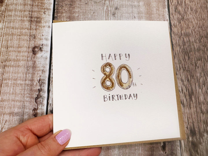 Happy 80th Birthday Card - Personalised
