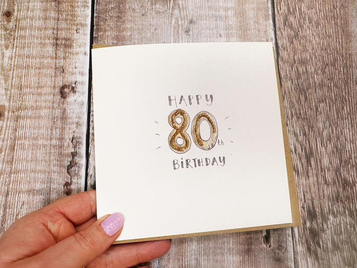 Happy 80th Birthday Card - Personalised