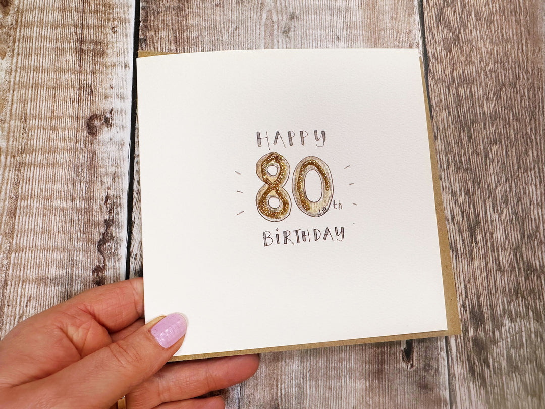 Happy 80th Birthday Card - Personalised