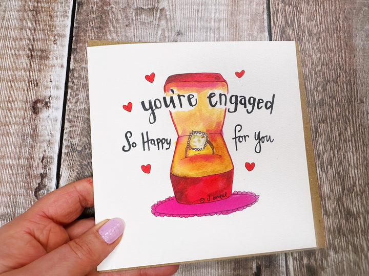 Diamond Engagment Ring Box Card - Personalised