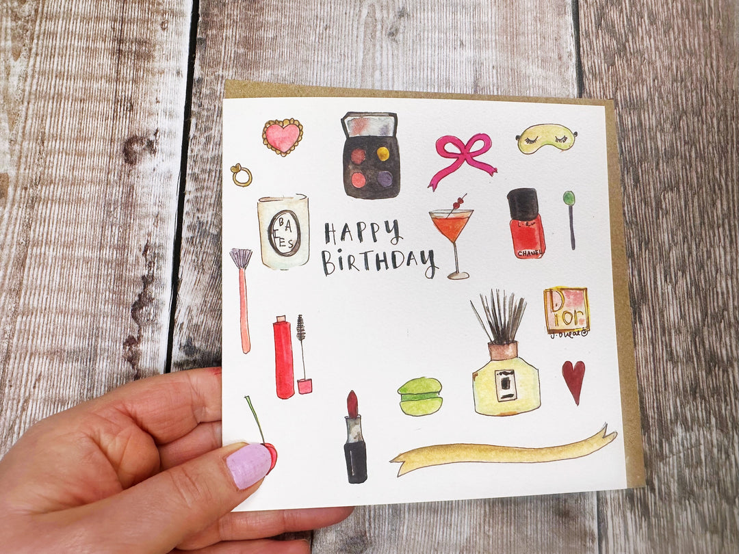 Girly Things Card - Personalised