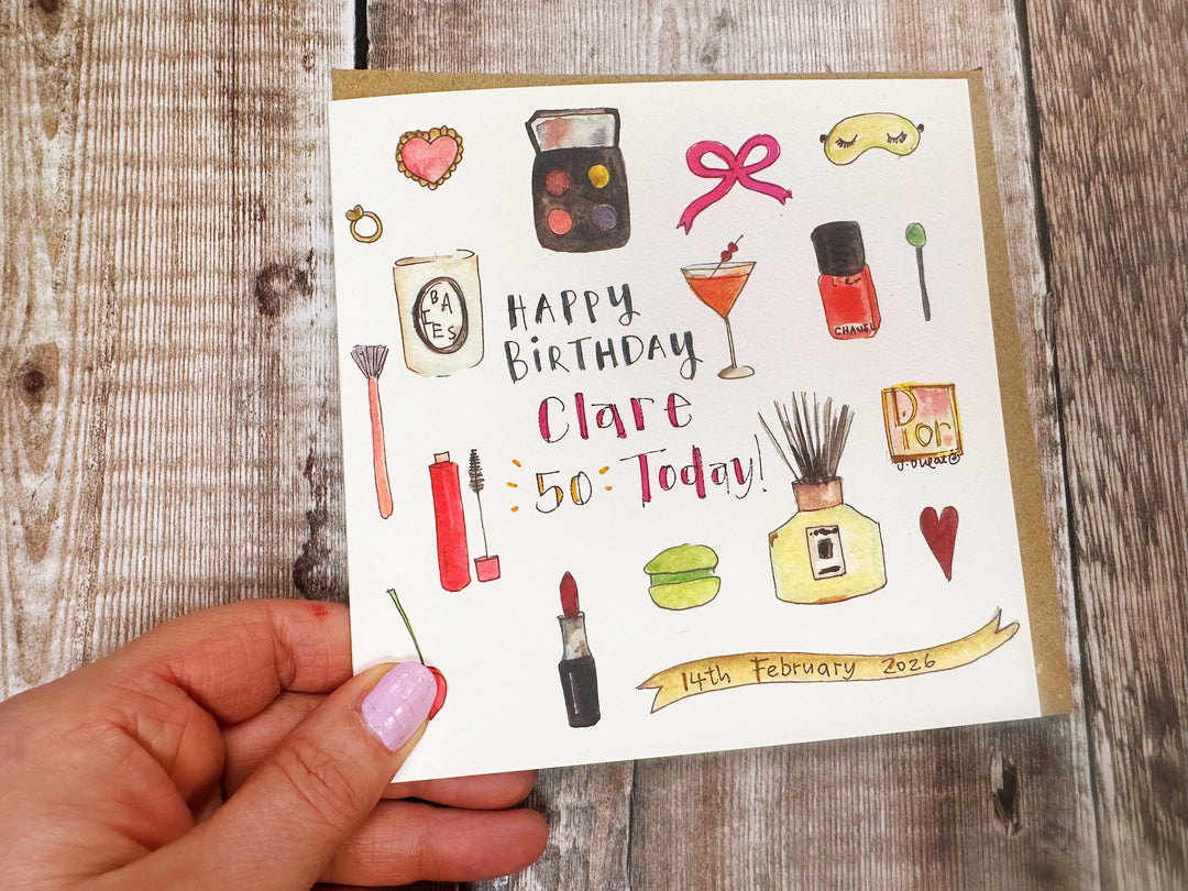 Girly Things Card - Personalised