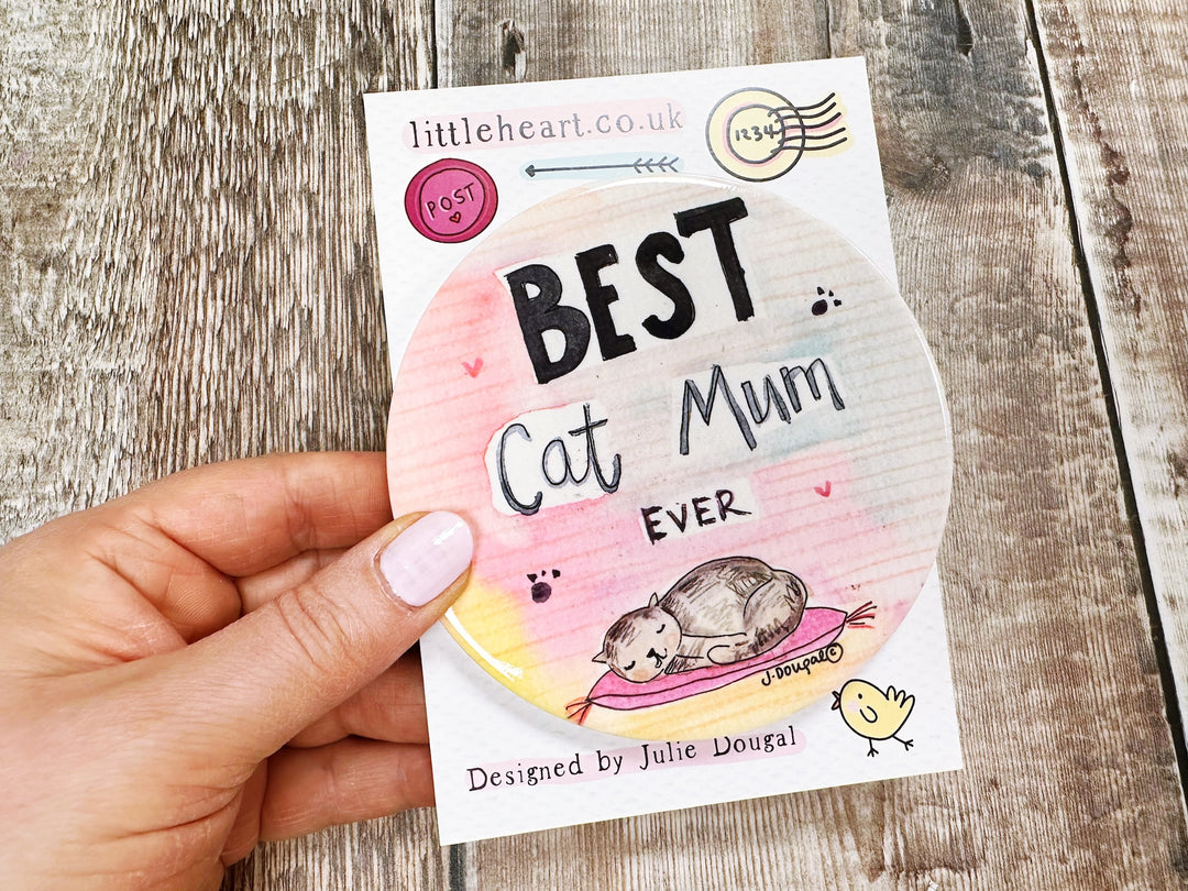 Best Cat Mum Ceramic Coaster