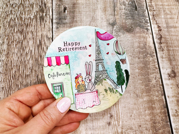 Happy Retirement Ceramic Coaster