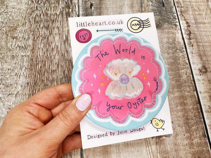 The World is your Oyster cute ceramic coaster