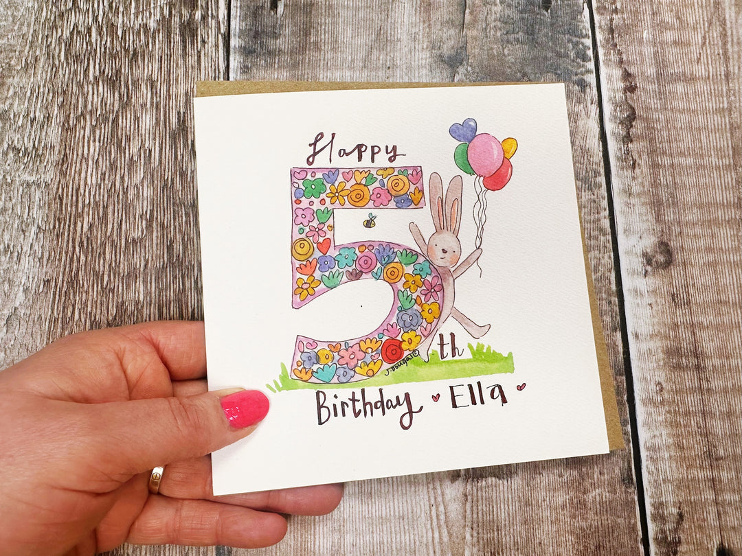 Happy 5th Birthday Personalised Greeting card